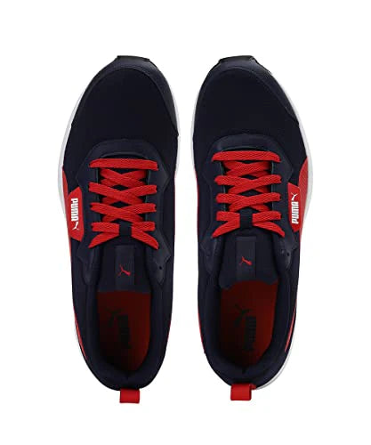 Puma Mens Ampi Peacoat-High Risk Red-Puma White Running Shoe - 7 UK