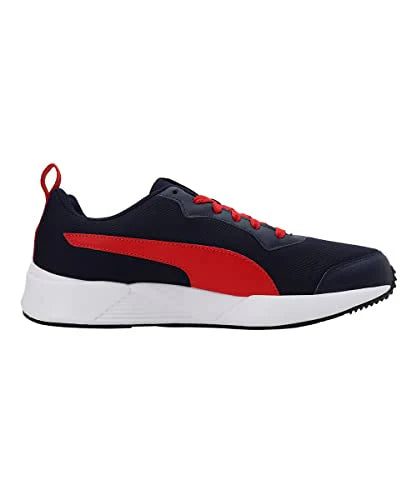 Puma Mens Ampi Peacoat-High Risk Red-Puma White Running Shoe - 7 UK