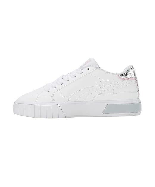 Puma Womens Cali Star Glitter WNS White-Platinum Gray-Pearl Pink Sneaker - 6UK