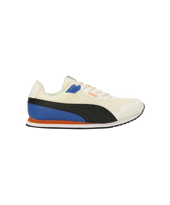 Puma Mens Denver White-Vallarta Blue-Ivory Glow-Black Sneaker - 8 UK
