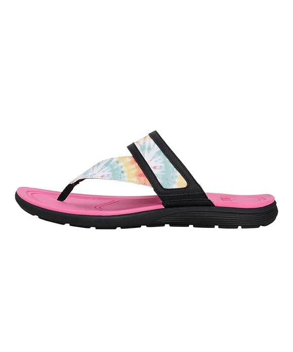 PUMA Women Softride Sunny Tie Dye Flip Flops Puma Black-Phlox Pink - 3