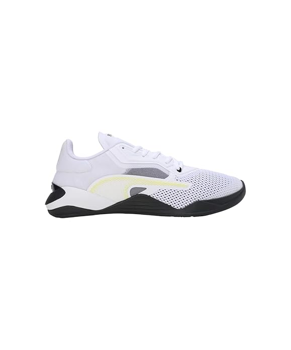 Puma Mens Fuse 2.0 White-Black-Yellow Burst Training Shoe - 11 UK