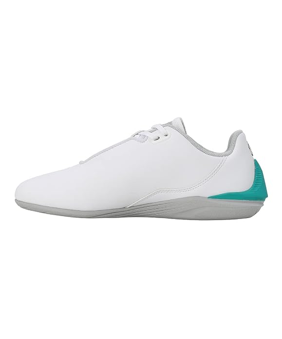 Puma Unisex-Kid MAPF1 Drift Cat Decima Junior White-Spectra Green-Mercedes Team Silver Sneaker - 3UK