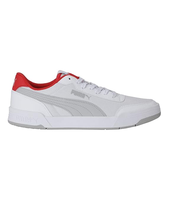 Puma | Caracal Style Sneakers | White-Gray Violet-High Risk Red | 3.5UK