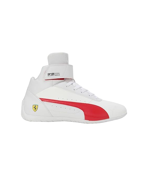 Puma Unisex Adult Ferrari Neo Cat Mid Sneaker (  White-Rosso Corsa , 6 )