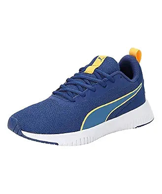 Puma Unisex-Child Flyer Flex Jr Blazing Blue-Lake Blue White Sneaker - 3 UK