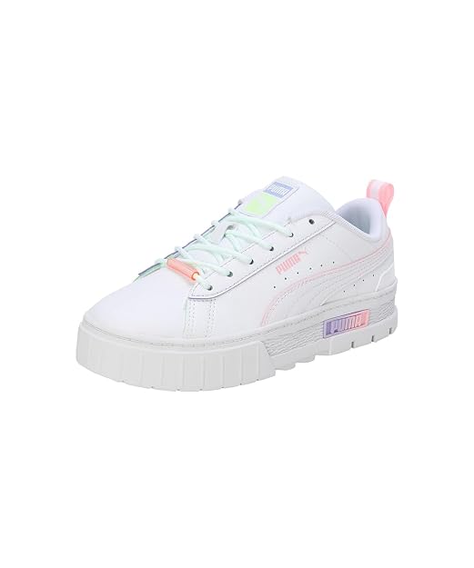 PUMA Girls Mayze Cosmic Girl PS White-Koral Ice Sneaker - 13 UK