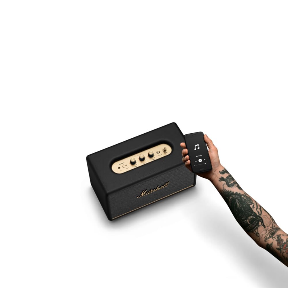 Marshall Stanmore III Wired Connectivity Home Speaker with Bluetooth 5.2 & RCA or 3.5mm Input - Black