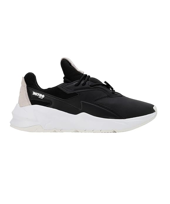 PUMA Womens Fier Nitro Lthr Wns Black Sneaker - 5UK