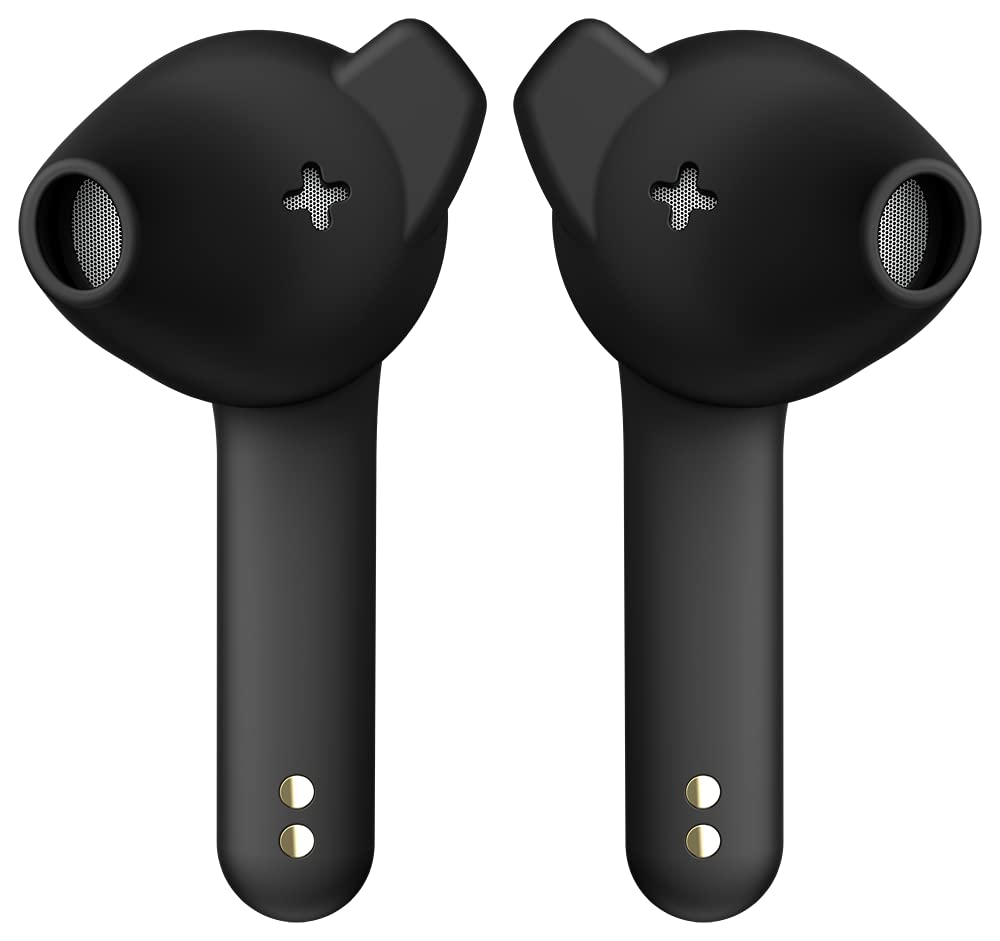Defunc True Music Wireless Bluetooth TWS Earbuds - Compatible with iOS & Android, IPX4 Rating, Personalized fit, 22 Hours Total Playtime, Touch Control (Black)