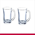 Sanjeev Kapoor Lugano Beer Mug Set (380 ml, 2 Pcs) with Gift Box | Premium Glass Mugs for Beer Lovers | Durable & Dishwasher Safe, Easy to Clean | Perfect for Home, Parties & Special Occasions.