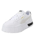 Puma Womens Mayze Stack WNS Puma White-Vaporous Gray Sneaker - 4 UK