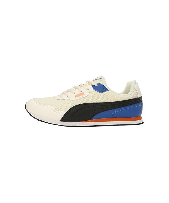 Puma Mens Denver White-Vallarta Blue-Ivory Glow-Black Sneaker - 8 UK