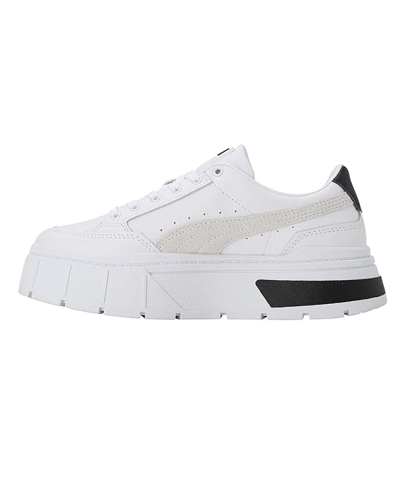 Puma Womens Mayze Stack WNS Puma White-Vaporous Gray Sneaker - 4 UK