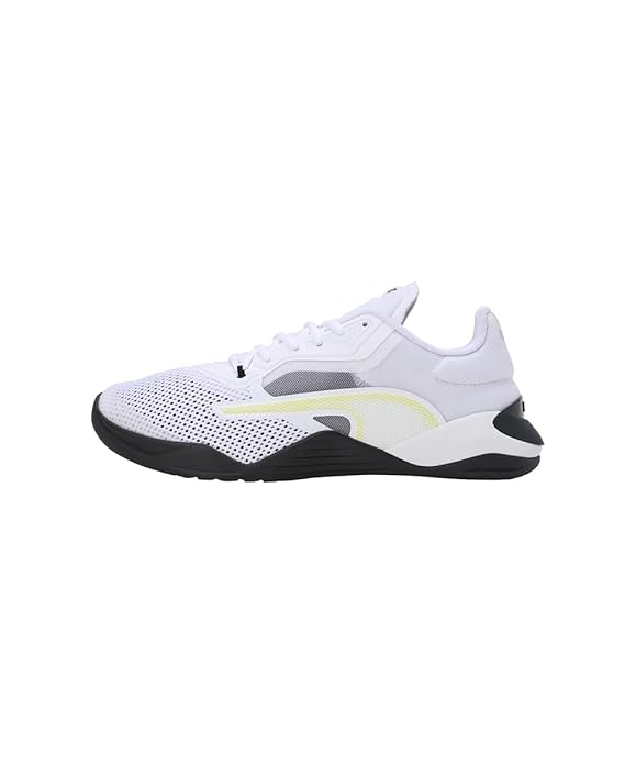 Puma Mens Fuse 2.0 White-Black-Yellow Burst Training Shoe - 11 UK