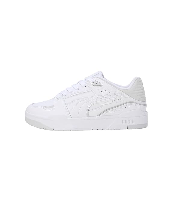 Puma Unisex-Adult, Slipstream Bball, White-Feather Gray, Sneaker, 12UK