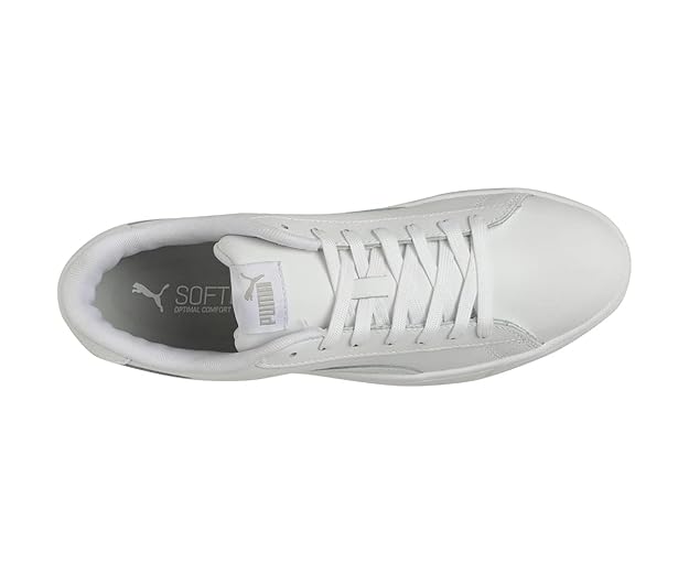 Puma Unisex Adult Court Breaker Derby L White Leather Sneakers-10 UK