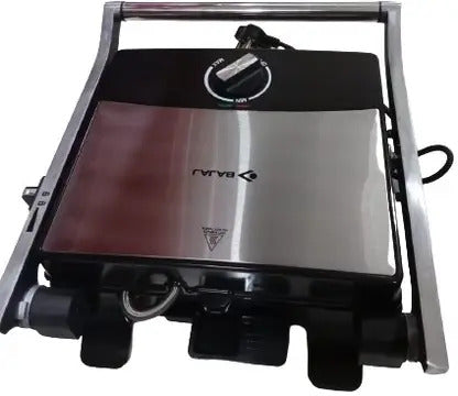 Bajaj Majesty Grill Ultra 2000W 4-Slice Grill Sandwich Maker | 180° Open Grill | Adjustable Hinge & Temperature Control | Non-Stick Coated Plate | Drip Oil Collector | Black