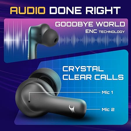 Fastrack Fpods FZ100|BT5.3 TWS Earbuds (Black)
