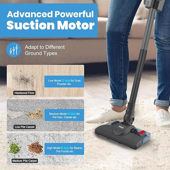 Inalsa Vacuum Cleaner with Mop for Floor Cleaning| 800 W Motor with Strong 16 KPA Suction|Electric Mop for Floor Cleaning|5 Level Efficient Filtration|Handheld Vacuum Cleaner for Home (Ozoy Mop Plus)