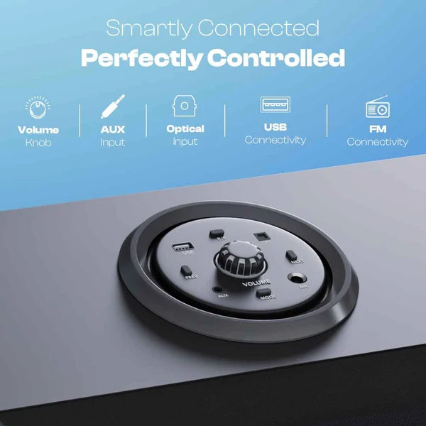 Lapcare Beast Pro 120W Immersive Audio | Bluetooth v5.3 | 8-inch Subwoofer |  RGB Lights | Multiple Connectivity