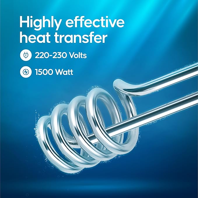 Longway LWIR01 1500 W Water Proof Immersion Heater Rod (White)