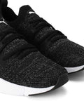 PUMA Flyer Runner Engineer Knit Running Shoes For Men (Black , 3)