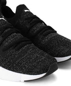 PUMA Flyer Runner Engineer Knit Running Shoes For Men (Black , 3)