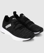 PUMA Flyer Runner Engineer Knit Running Shoes For Men (Black , 3)