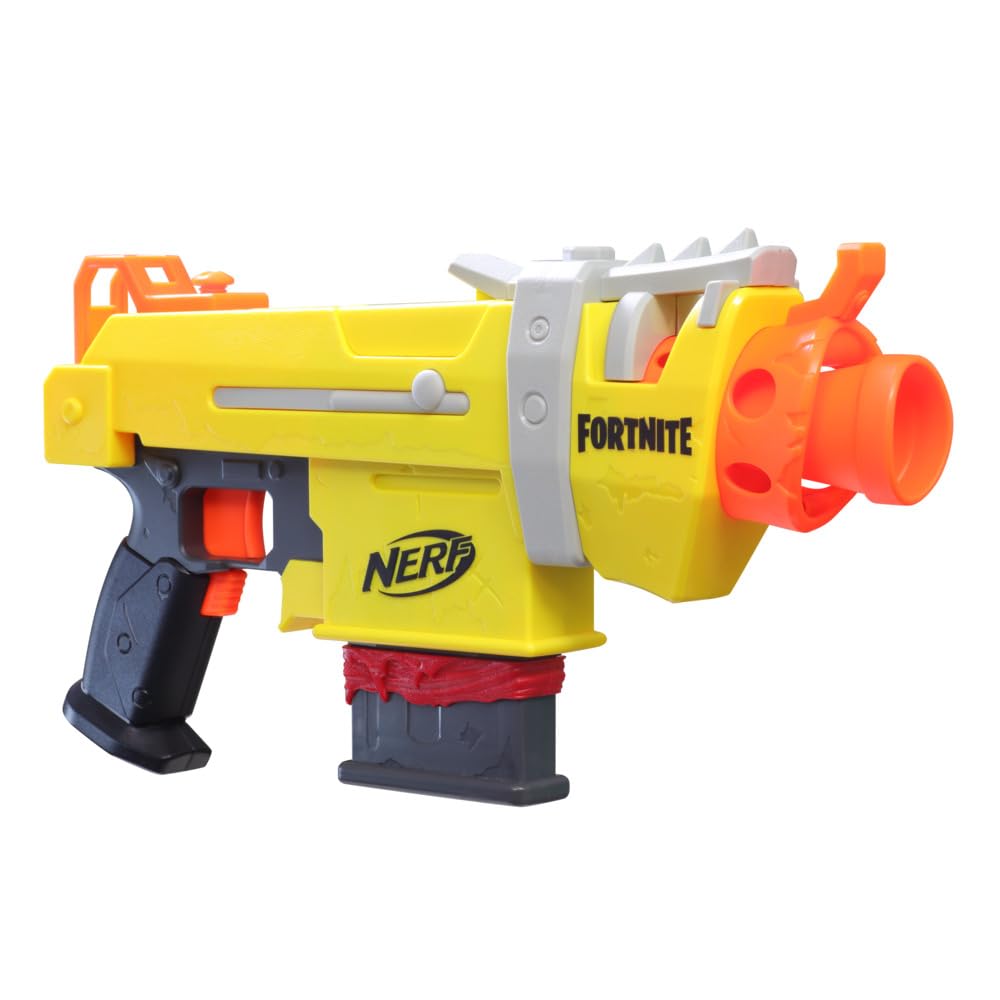 Nerf Fortnite SMG-L Motorized Dart Blaster - Includes 3 Targets - Comes with 6-Dart Clip and 6 Official Nerf Elite Darts