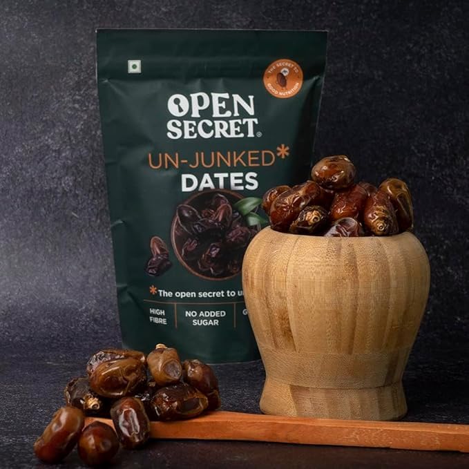 Open Secret Dates | 400g | Dates, Khajur, Dry Dates, Dry Fruits, Khajoor, Healthy Snacks, Dates Dry Fruits, Date, No Added Sugar Healthy & Nutritious (Pack of 1)