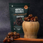 Open Secret Dates | 400g | Dates, Khajur, Dry Dates, Dry Fruits, Khajoor, Healthy Snacks, Dates Dry Fruits, Date, No Added Sugar Healthy & Nutritious (Pack of 1)