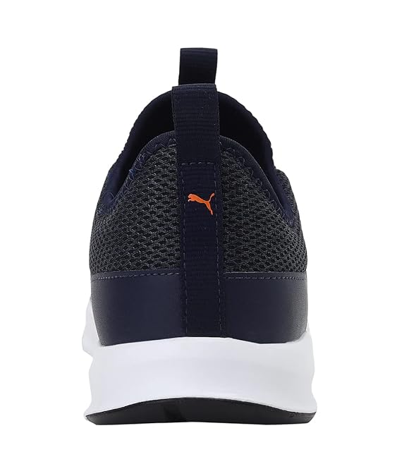 Puma Mens Flex Hype Peacoat-Vibrant Orange Running Shoe - 8 UK