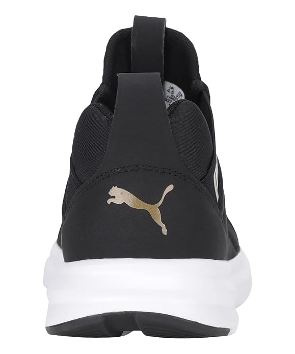 PUMA Women's Enzo Edge Mesh WN's Black-Gold Running Shoe 4 UK
