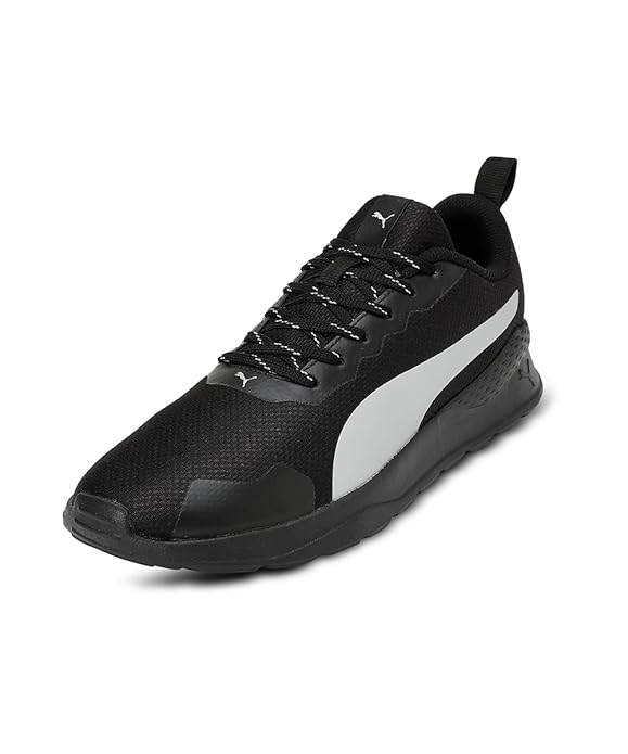 PUMA Unisex-Adult Kenton Black-Silver Sneaker - 8UK