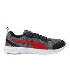 Puma Men Flex T2 Running Shoe ( Black-High Risk Red, 8 )