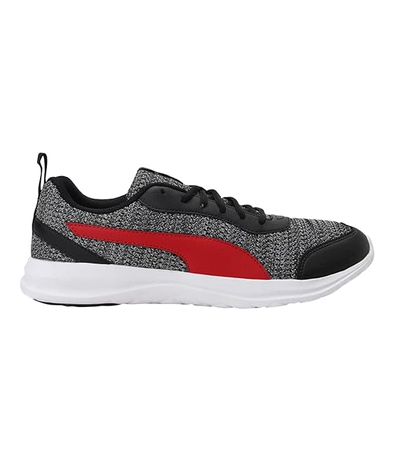 Puma Men Flex T2 Running Shoe ( Black-High Risk Red, 8 )