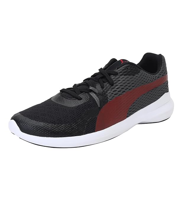 Puma Mens Wave V1 Puma Black-High Risk Red Running Shoe - 11 UK