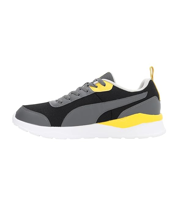 Puma Mens x 1DER Brook Black-Castlerock-Sun Ray Yellow Sneaker - 11UK