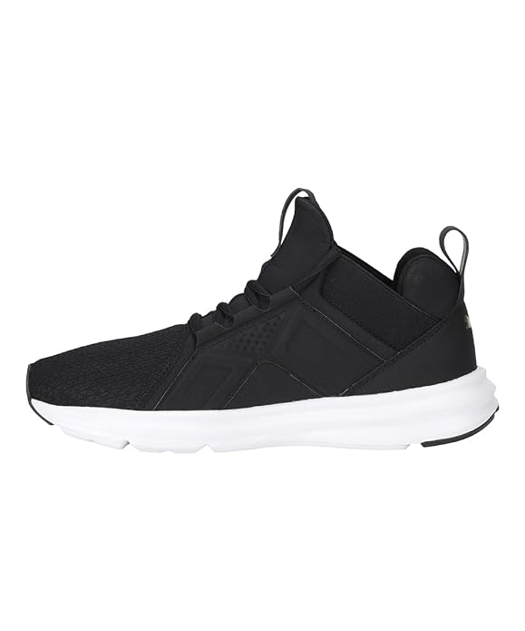 PUMA Women's Enzo Edge Mesh WN's Black-Gold Running Shoe 4 UK