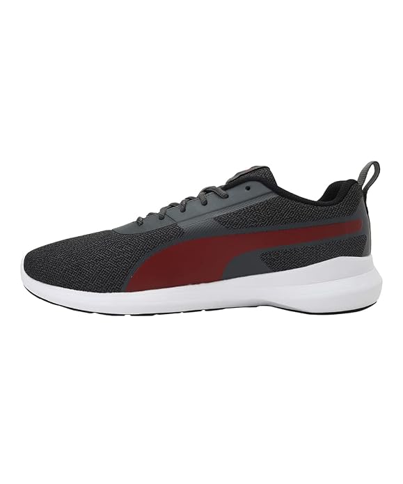 Puma Mens Pacer Styx Dark Shadow-High Risk Red-Puma Black Sneaker- 7 UK