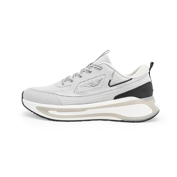 Red Tape Athleisure Shoes for Men | Cultured Round-Toe Shape & Cushioning Technology Grey/Black 9 UK
