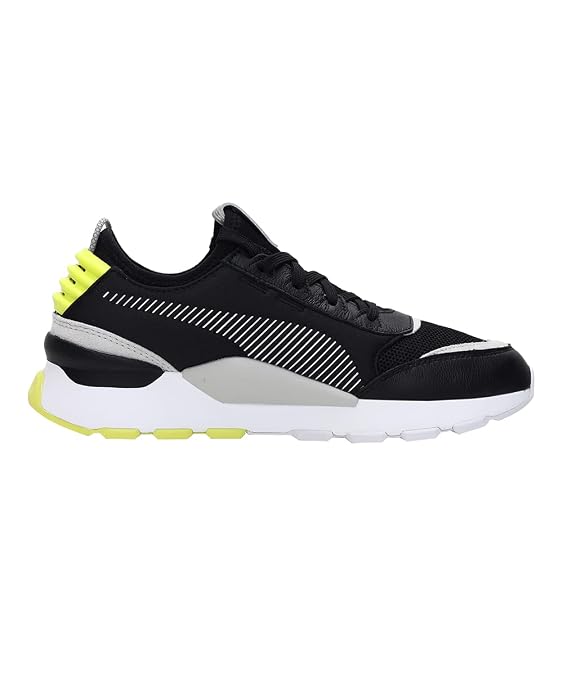 Puma Unisex-Adult RS-0 CORE Black-Gray Violet-Yellow Alert Sneaker - 3.5 UK
