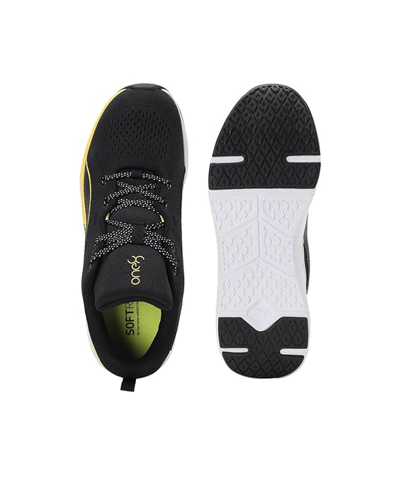 Puma Unisex Adult Softride Pro Echo Running Shoe ( Black-Yellow Blaze , 12)