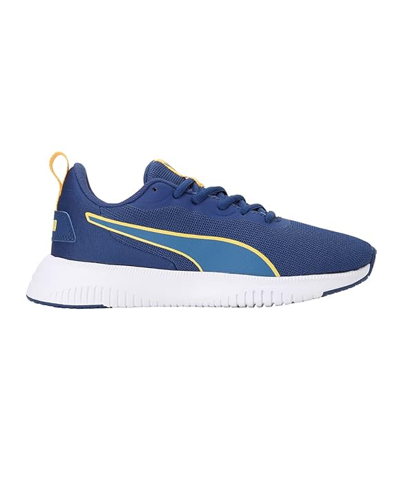 Puma Unisex-Child Flyer Flex Jr Blazing Blue-Lake Blue White Sneaker - 3 UK