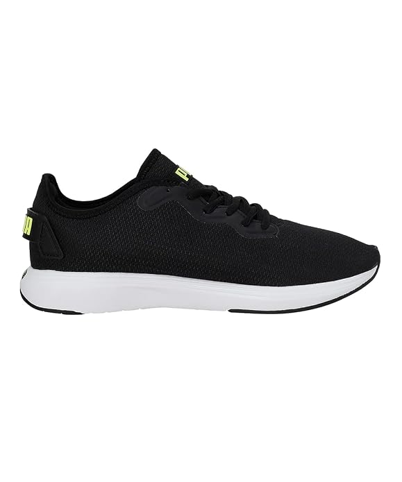 PUMA Unisex-Adult Softride Cruise Black-Lime Squeeze Walking Shoe - 11 UK
