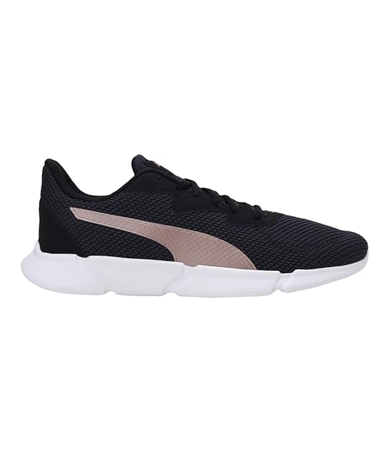 Puma Unisex Adult INTERFLEX Runner Walking Shoe (Black-Rose Gold-White , 6 )
