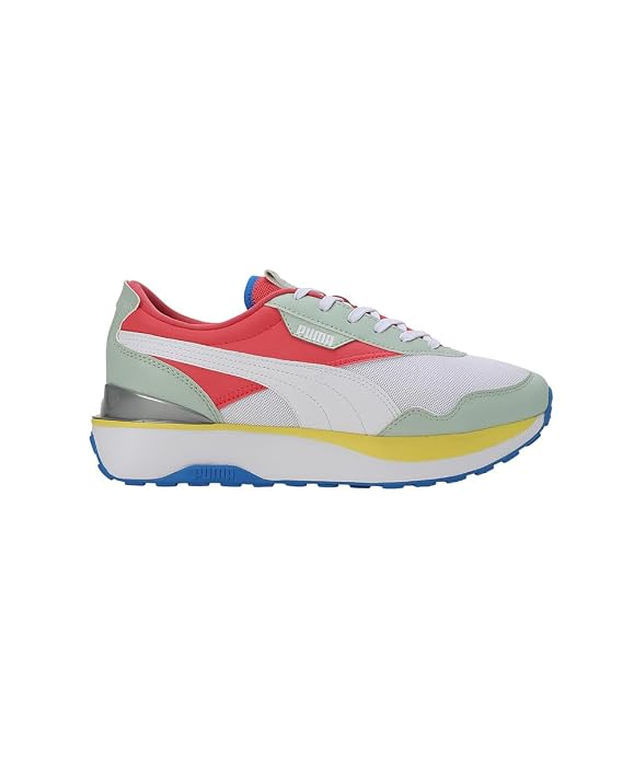 Puma Womens Cruise Rider WNS V1 Electric Blush-White-Minty Burst Sneaker - 4 UK