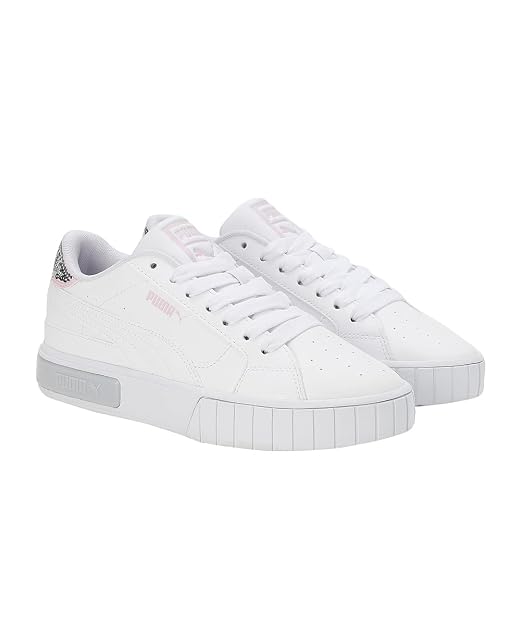 Puma Womens Cali Star Glitter WNS White-Platinum Gray-Pearl Pink Sneaker - 6UK