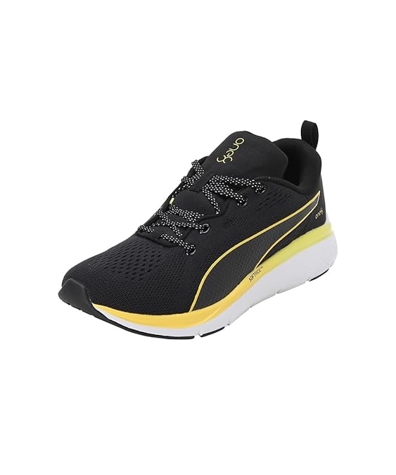 Puma Unisex Adult Softride Pro Echo Running Shoe ( Black-Yellow Blaze , 12)